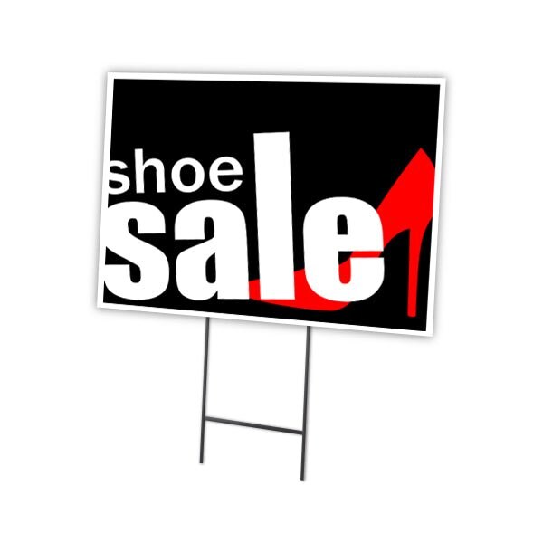 Signmission Shoe Sale Yard Sign & Stake outdoor plastic coroplast window, C-2436 Shoe Sale C-2436 Shoe Sale - main